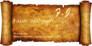 Faidt József névjegykártya